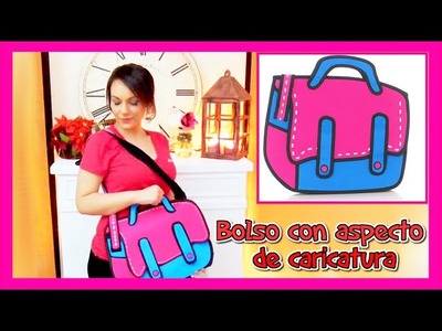 Manualidades DIY: Como se hace un bolso 2D de carticatura cartoon bag  Con foami - youtube- Isa ❤️