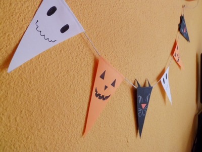 Manualidades infantiles: Banderines DIY para Halloween