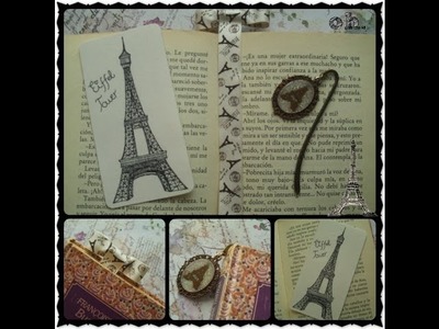 ✧Marcapáginas de la Torre Eiffel (Vintage, Paris. ) Especial Día del Libro