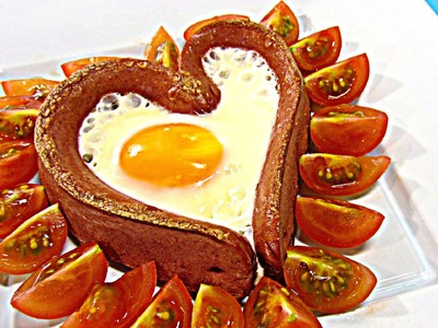Receta San Valentín: Salchi huevo corazón. Sausage Heart.