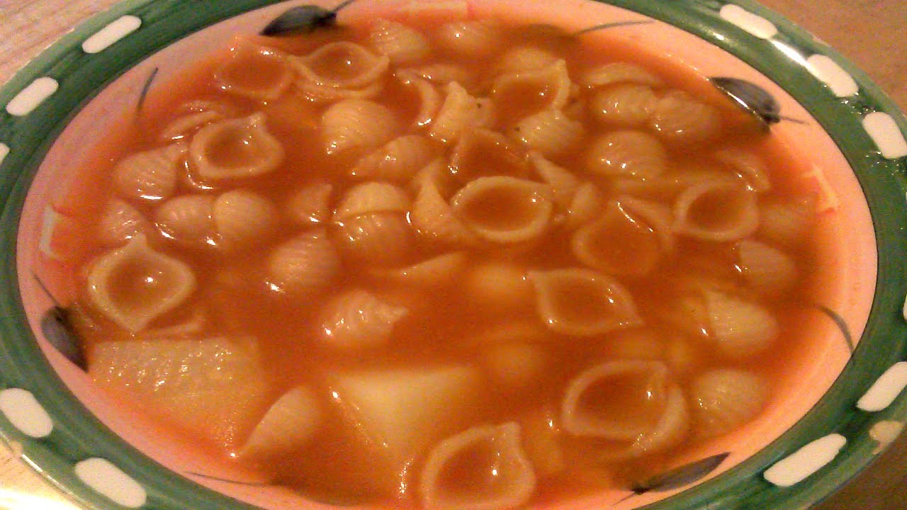 Sopa de conchitas -sopa aguada (Complaciendo Paladares)