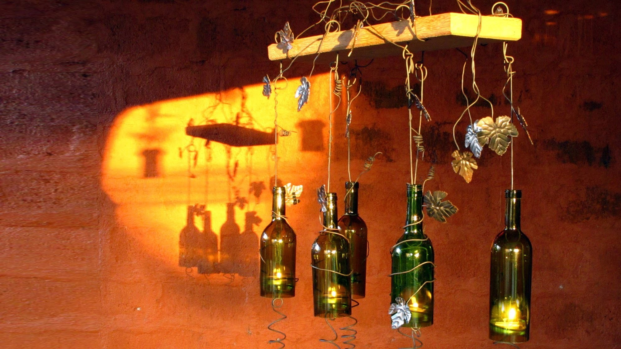 Sostenedor de vela hecho con botellas de vino recicladas Parte 2