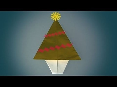 Un árbol de navidad de papel, aprende origami