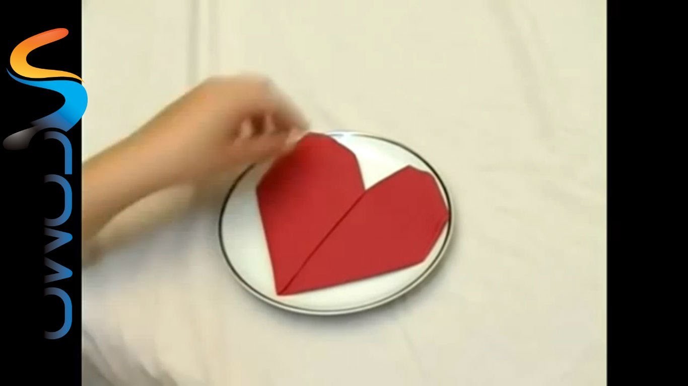 Cómo hacer un corazón con una servilleta de papel fácilmente