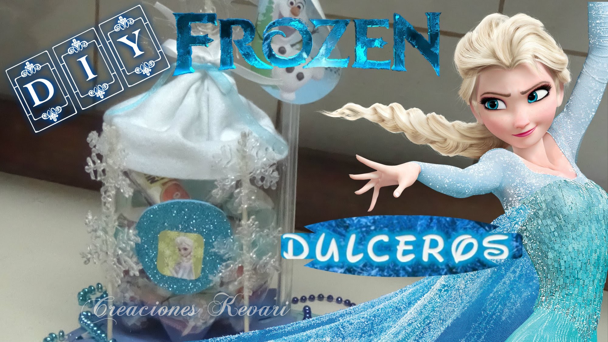 Dulcero de Frozen con material reciclado botellas Plasticas. Frozen's Elsa Candy Bag