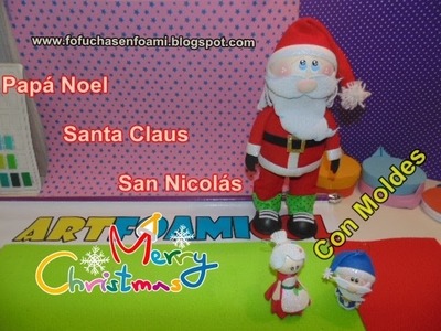 Fofucho Papá Noel, Santa Claus, San Nicolás,Adorno Navideño con Moldes
