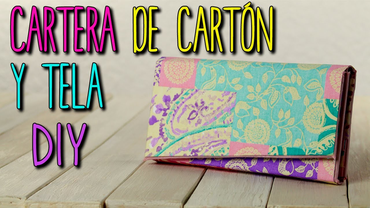 Cartera de Carton y Tela - Monedero Estilo Vintage - DIY Cartonaje
