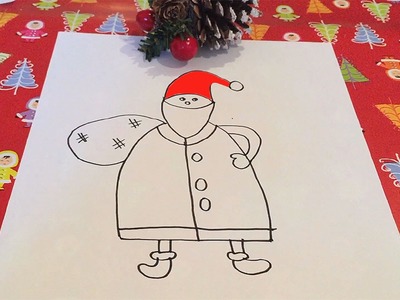Cómo dibujar a Papá Noel con los niños
