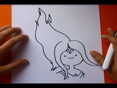 Como dibujar a Princesa Llama paso a paso - Hora de aventuras | How to draw Princess Flame