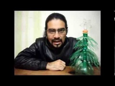 Como hacer un arbol navideño con botellas PET