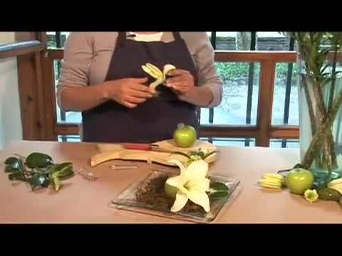 Como hacer un arreglo con manzanas verdes
