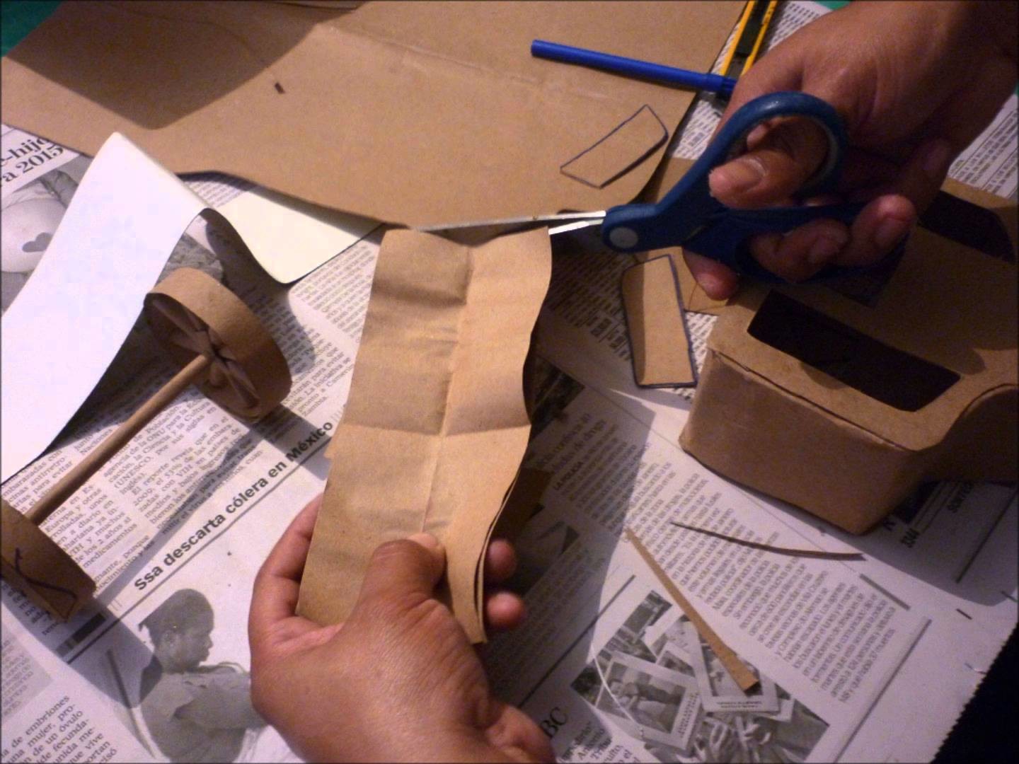 Cómo hacer una carreta de papel paso a paso
