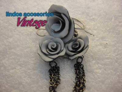 DIY♥Cea tus propios accesorios vintage de rosas dobles (aretes y anillo)