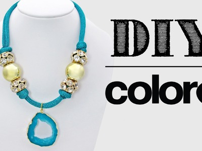 DIY: Collar Malla y Dije Imitación Piedra - Colore Accesorios