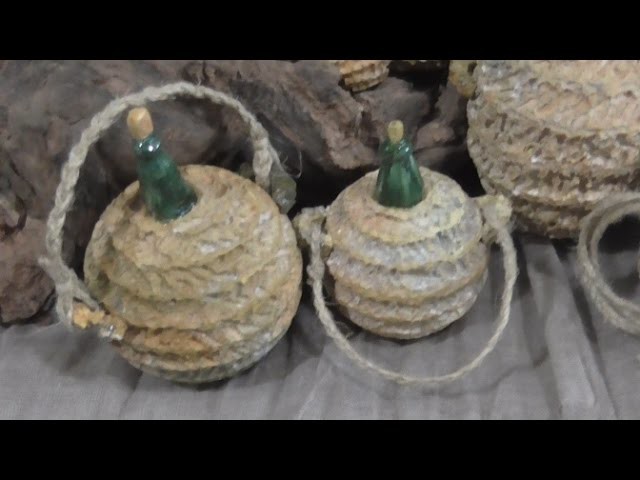 DIY GARRAFA   DAMAJUANA DE IMITACIÓN DE PLEITA - DEMIJOHN IMITATIÓN PLEITA