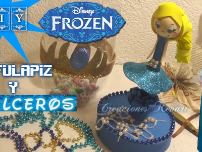 Fofucha fofuLapiz Dulcero Elsa Frozen   RecicladoBotella Plastica. Frozen's Elsa Candy Bag
