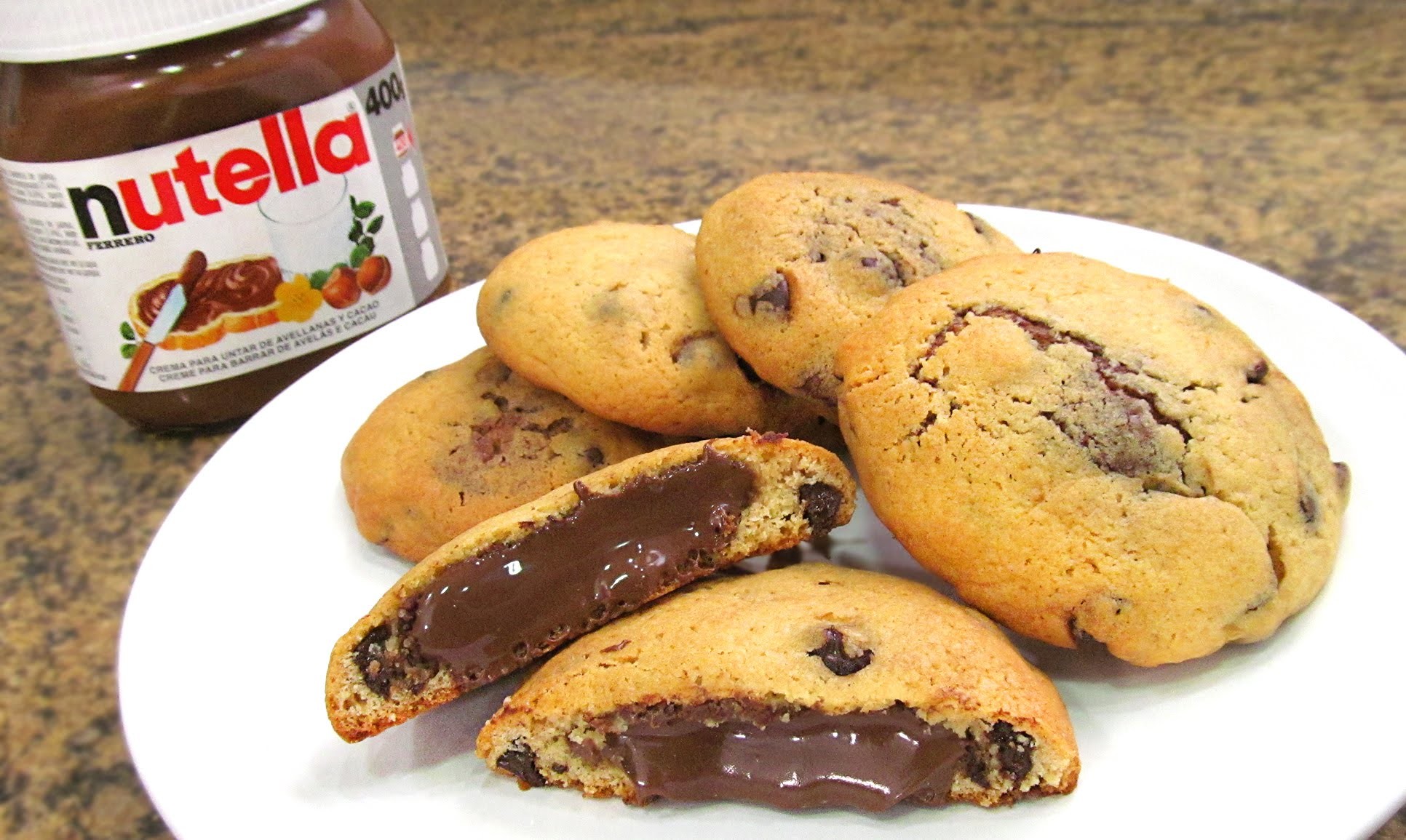 Galletas Chocolate Chip Cookies con Nutella