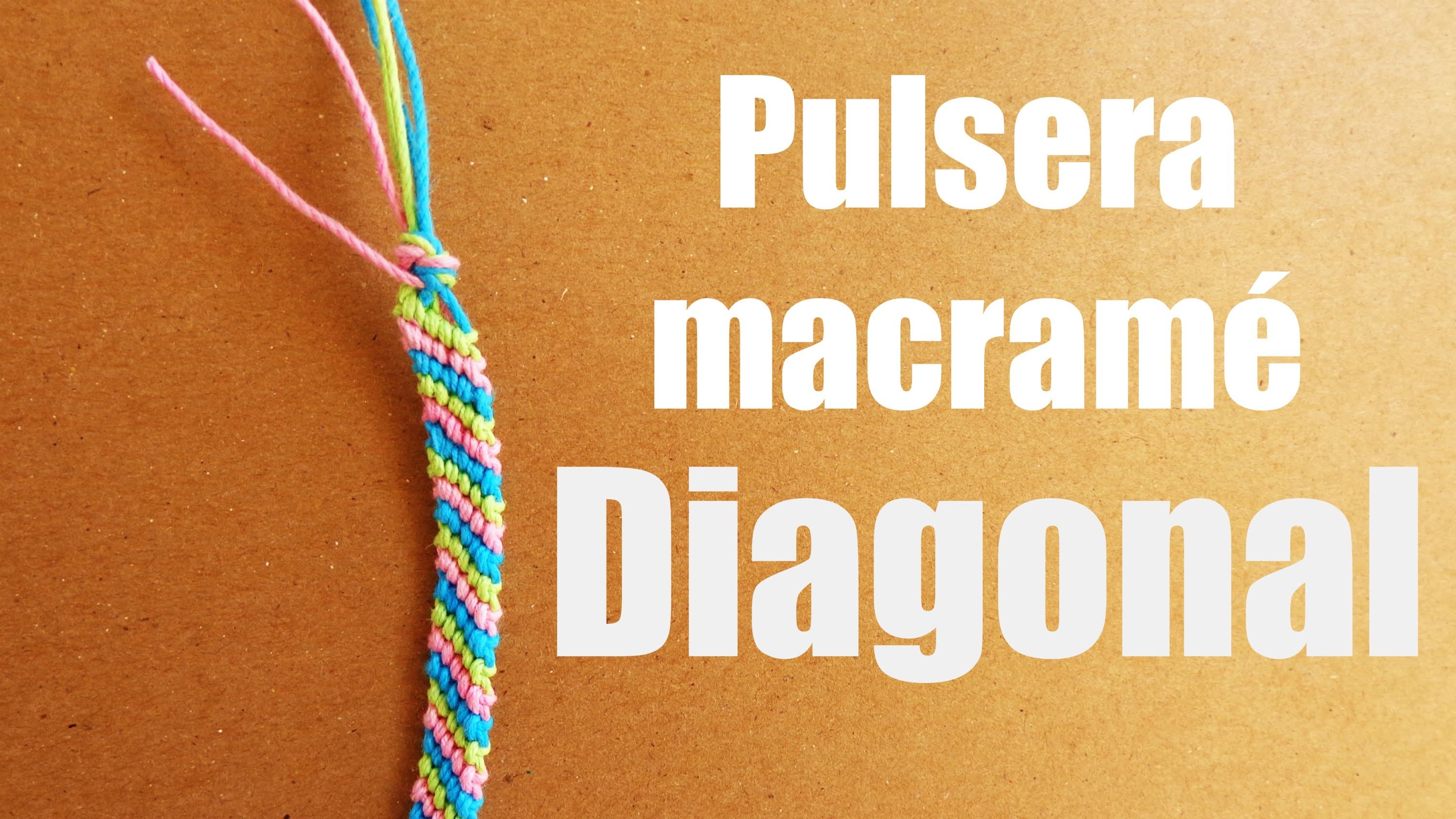 Pulsera Macrame: Diagonal. Pulseras de hilo