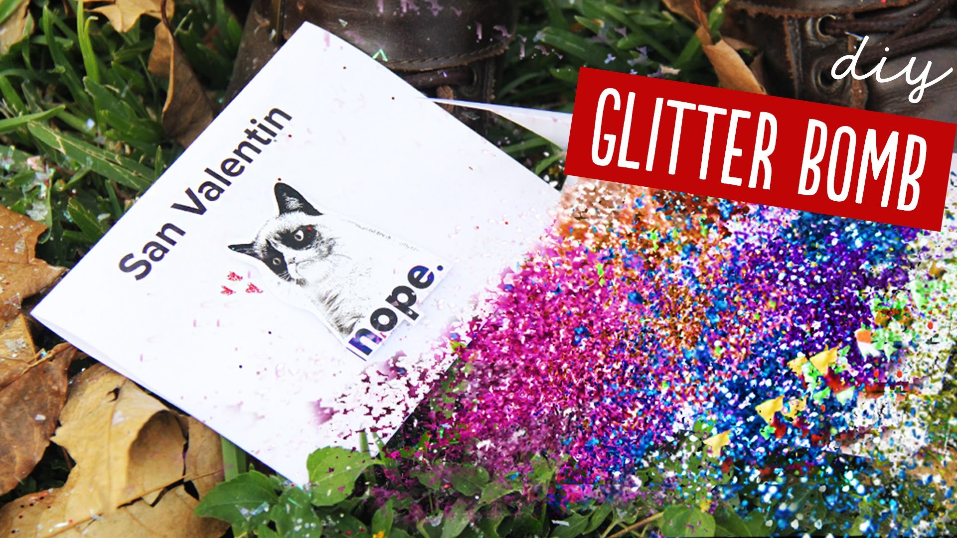 Tarjeta glitter bomb - broma de amor y amistad | Craftingeek