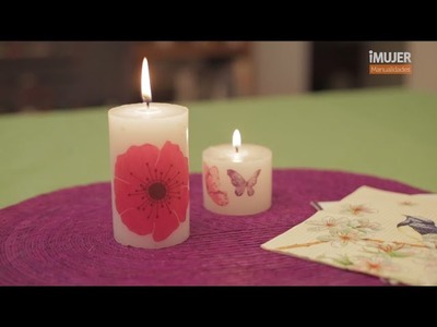 Velas decoradas | Cómo decorar velas | @iMujerHogar