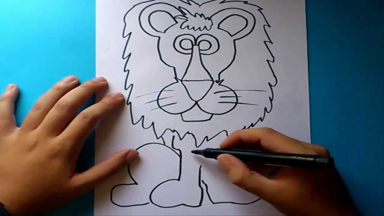 Como dibujar un leon paso a paso  | How to draw a lion