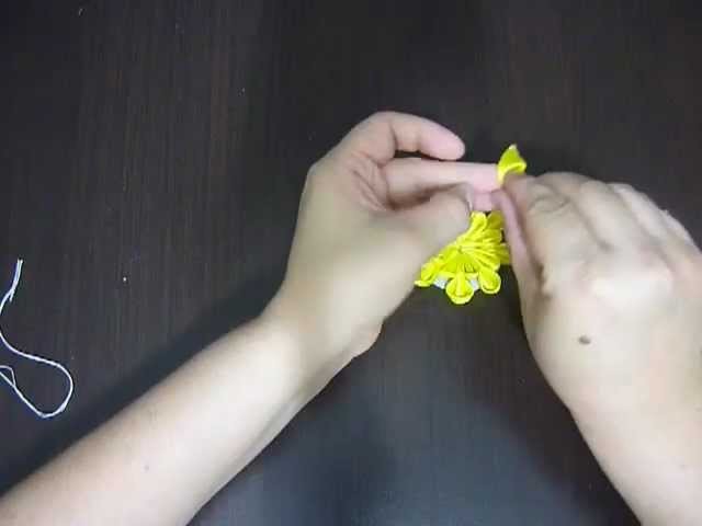 Como hacer una flor japonesa con cinta para el cabello  No.036 Manualidades la hormiga