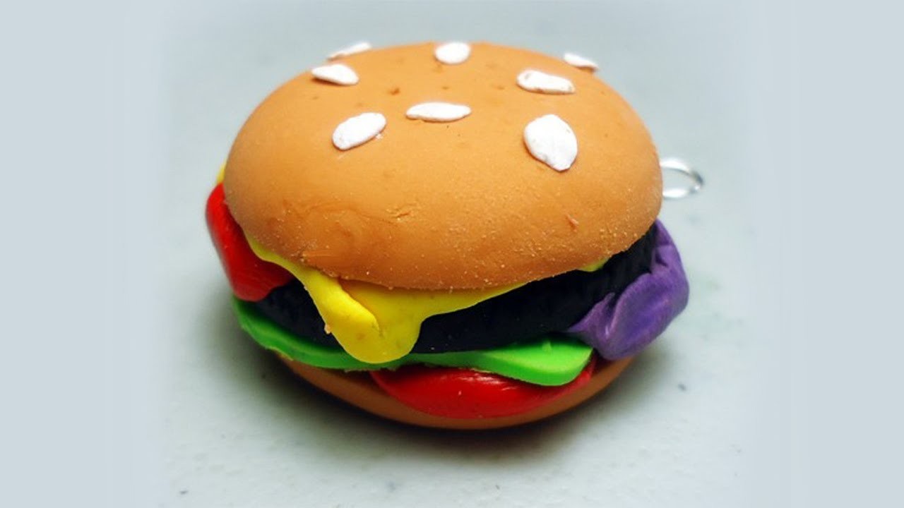 Cómo hacer una hamburguesa con arcilla polimérica