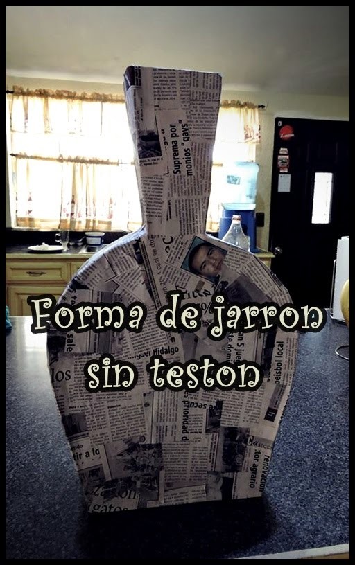 Como realizar un jarron de carton. 1era. parte.How to make a vase of cardboard 1st. part