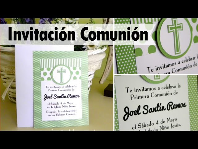 COMUNIÓN: Invitación niño - first communion invitation
