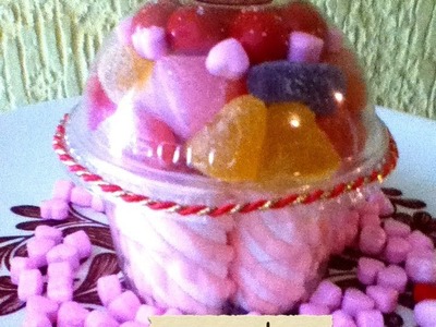 Cupcakes PANQUESITO bombones y gomitas cupcakes marshmallows & gummys san valentin