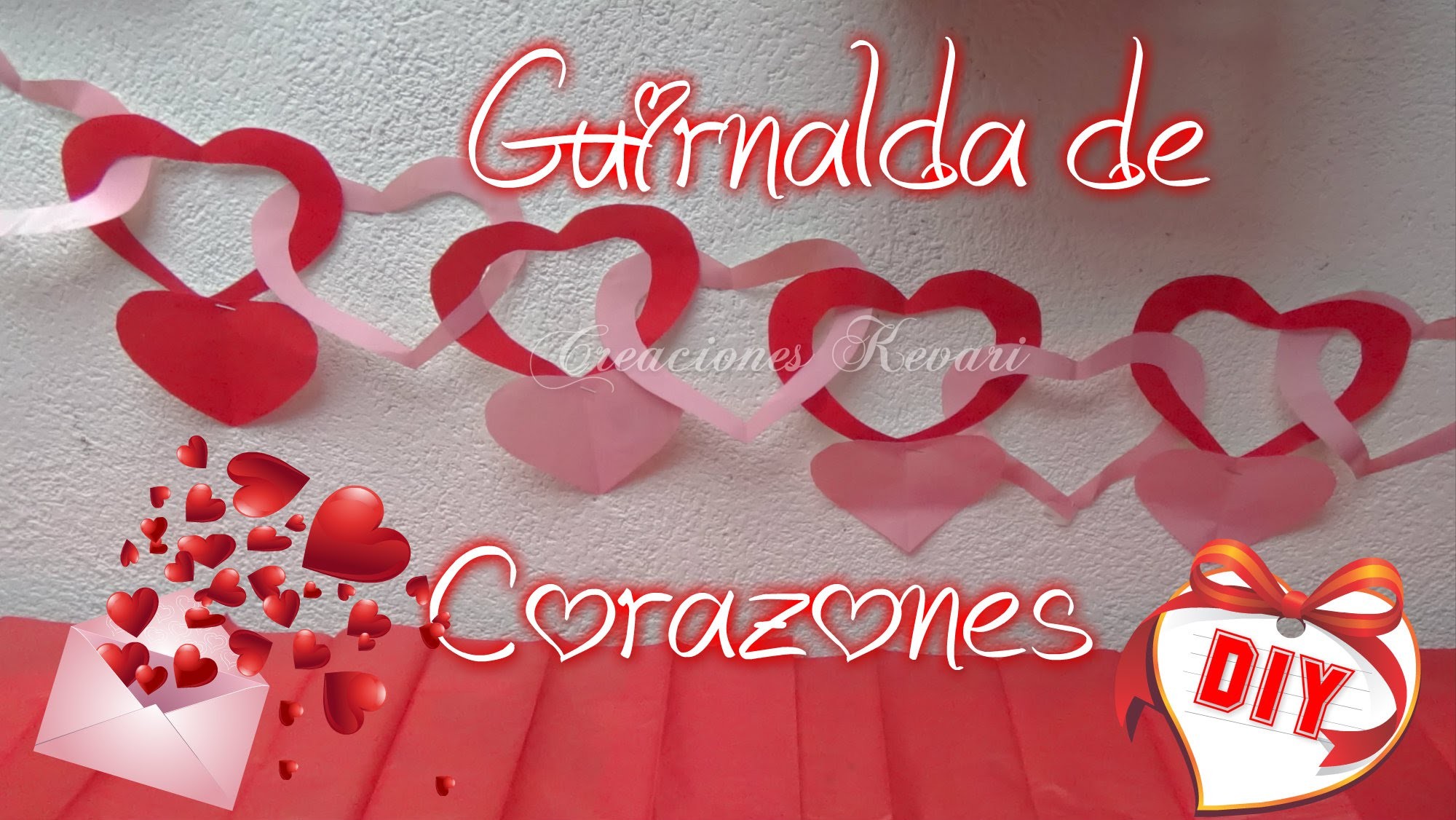 Guirnalda de Corazones entrelazados de Papel.Hearts Garland