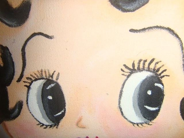 Pintura en Tela  ojos y labios  de Betty Boop marimur 420