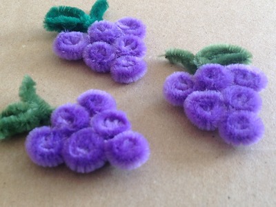 UVAS HECHAS CON LIMPIA PIPAS .- PIPE CLEANER GRAPES .