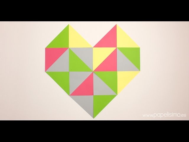 Cómo hacer un corazón con triángulos de cartulina