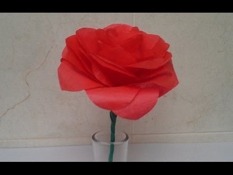 Como hacer una rosa de papel