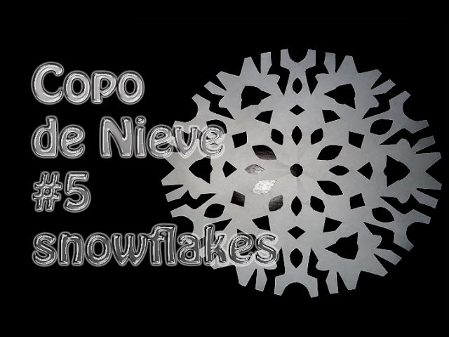 Kirigami como hacer un copo de Nieve de papel # 5--snowflakes --DIY