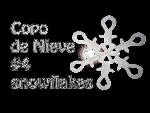 Kirigami como hacer un copo de Nieve de papel # 4--snowflakes --DIY