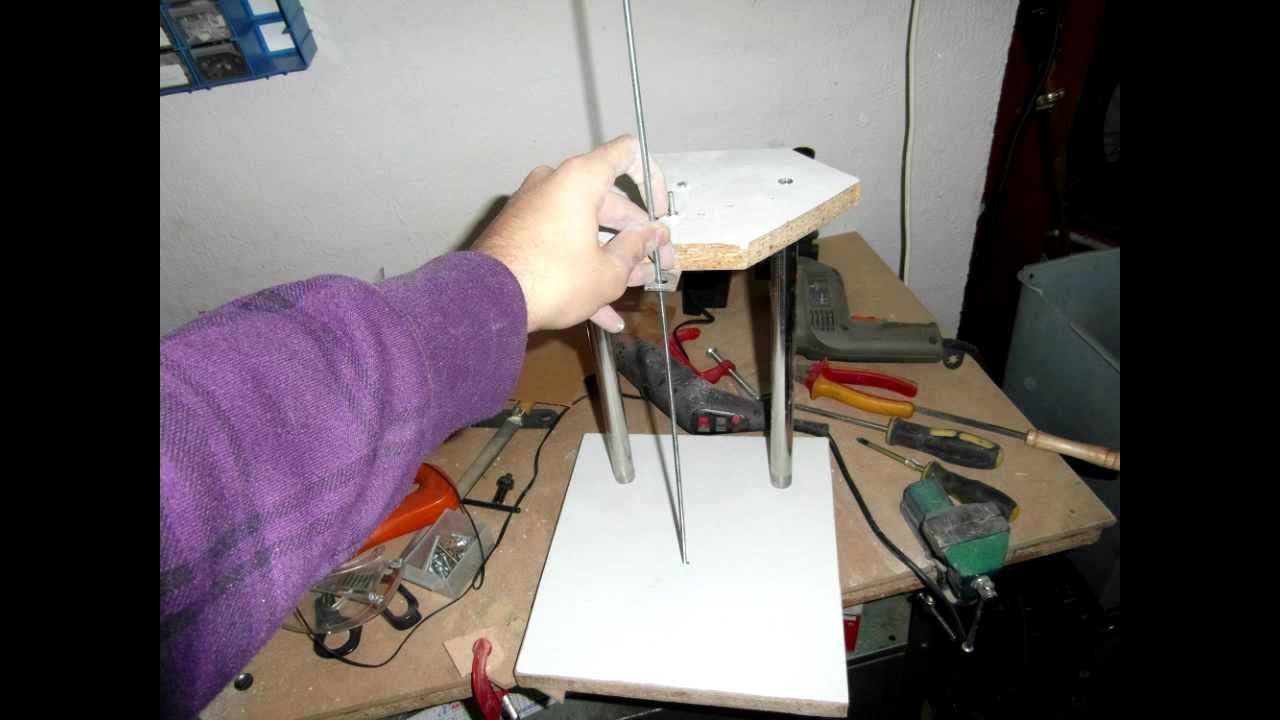Maquina de cortar porexpan (corcho blanco) casera - DIY - Invento casero