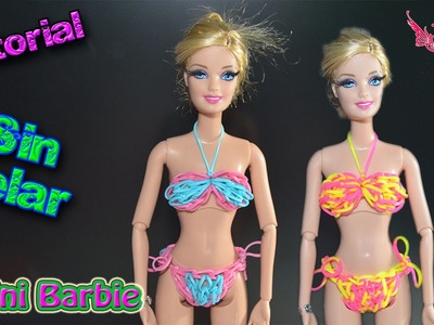 ♥ Tutorial: Bikini para Barbie de gomitas (sin telar) ♥