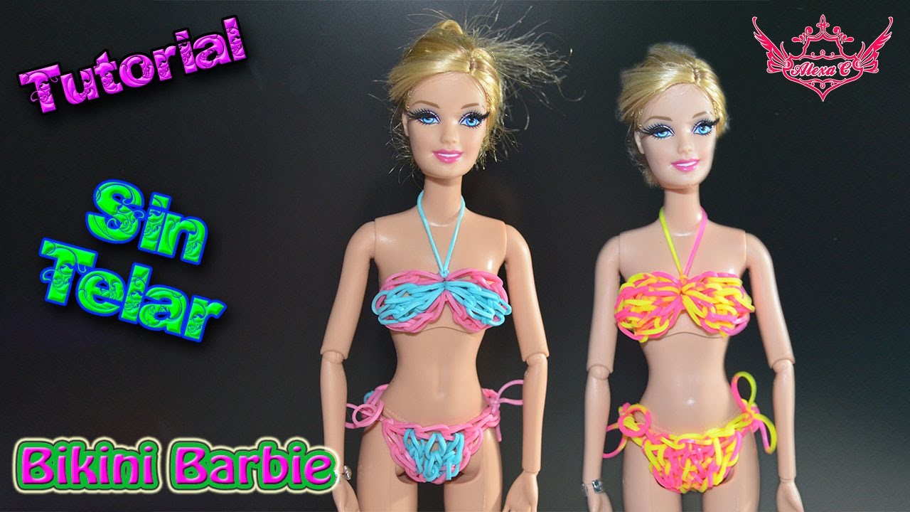 ♥ Tutorial: Bikini para Barbie de gomitas (sin telar) ♥