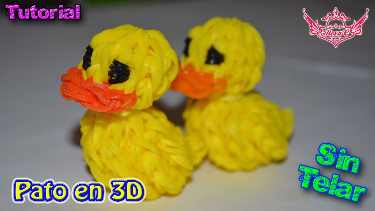 ♥ Tutorial: Pato en 3D (sin telar) ♥
