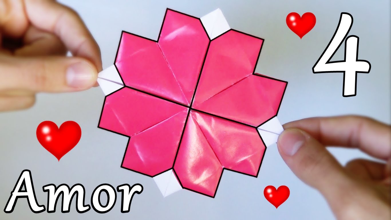 4 Corazones de Papel - Origami Increíble!