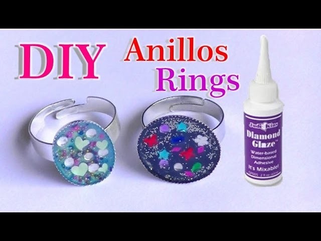 Anillos con Diamond glaze DIY Rings
