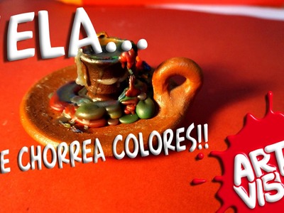 ARTE VISUAL - VELA QUE CHORREA COLORES. CHARLIE CHARLIE CHALLENGE