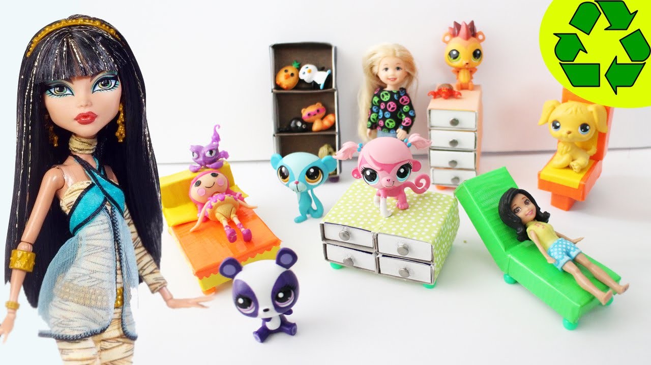 Cómo hacer muebles para tus muñecas (1era parte) - 6 manualidades  - Manualidades para muñecas: