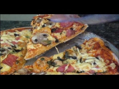 Cómo Hacer Pizza (masa, salsa y preparación)como fazer massa de pizza e preparar "TOQUE Y SAZÓN