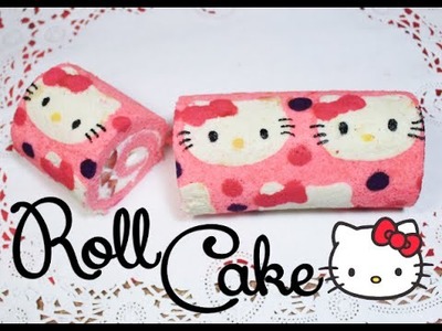 ➭ ¿Como hacer un Roll Cake? ♥︎ Roll Cake de Hello Kitty ♡ Miranda Ibañez