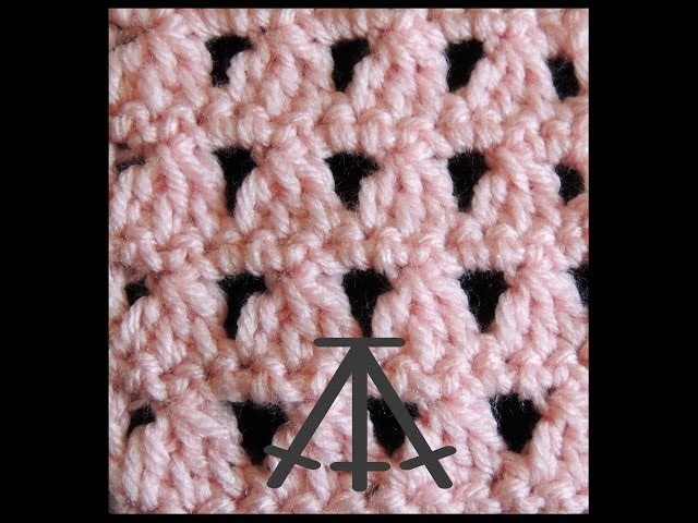 Curso Basico de Crochet : Tres Puntos Altos tejidos juntos
