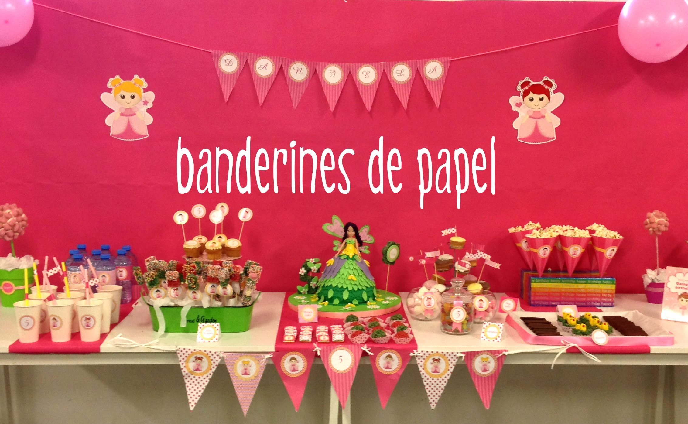 Decoración de fiestas infantiles: Banderines de papel para cumpleaños