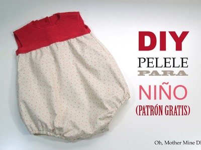 DIY Costura pelele bebe tejido y tela (patrón gratis)